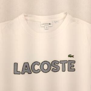 Lacoste Casual Short Sleeve Crew Neck Graphic T Shirt Mens Size M White